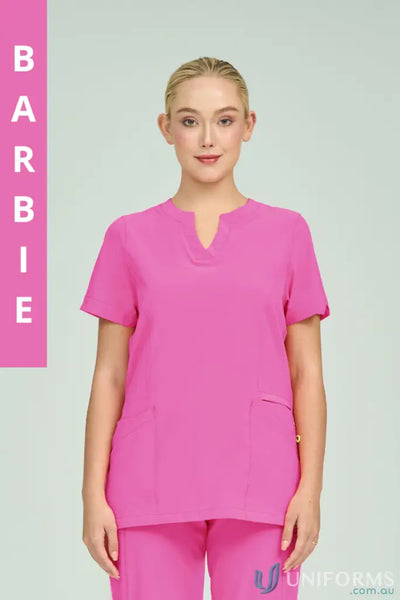 Pink scrub top from Ladies Ellen suit hospital nurses and aged care staff