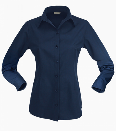 easy care shirt 2161L Ladies' Essential Long Sleeve Business Shirt in Navy