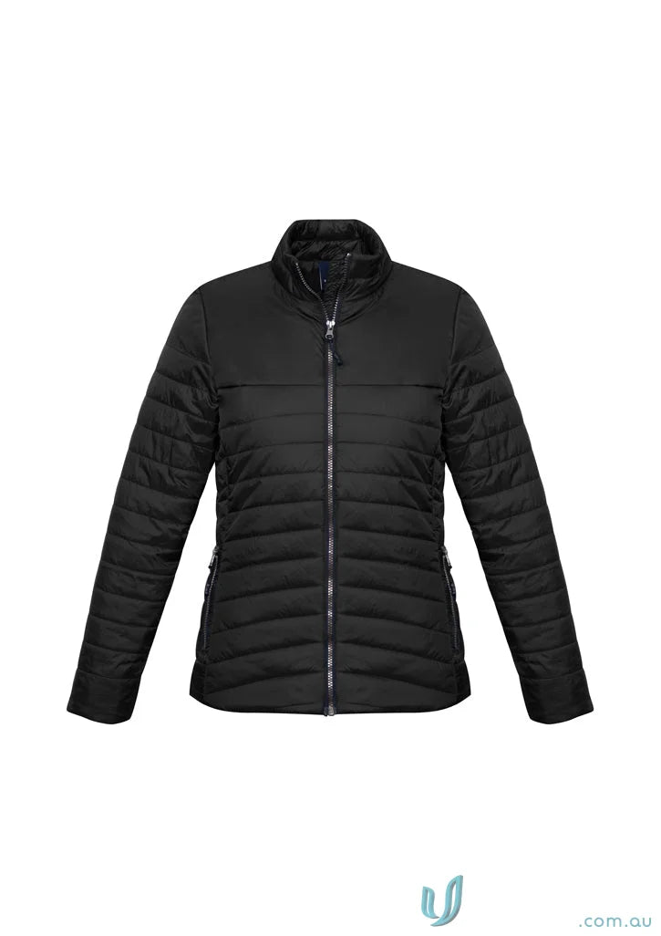 Black quilted puffer jacket from biz collection womens expedition jacket line, J750L
