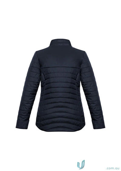 Navy blue quilted Ladies Expedition Jacket from Biz Collection Womens J750L Jacket line