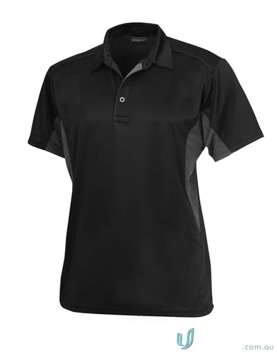 1161-PT 1161-PT-1 Ladies Freshen SS Polo in Black