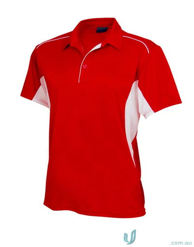 1161-PT 1161-PT-1 Ladies Freshen SS Polo in Red/White