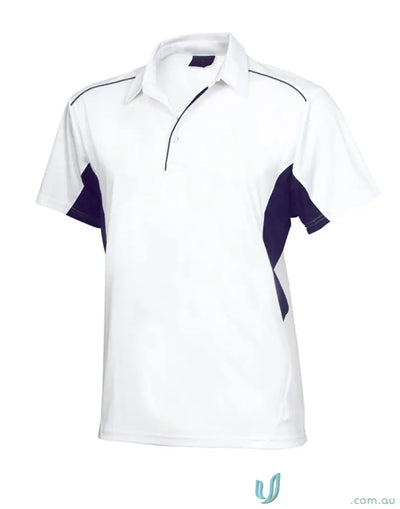 1161-PT 1161-PT-1 Ladies Freshen SS Polo in White/Navy