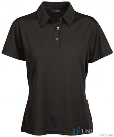 Stencil 1154 Glacier Premium Ladies SS Polo in Black