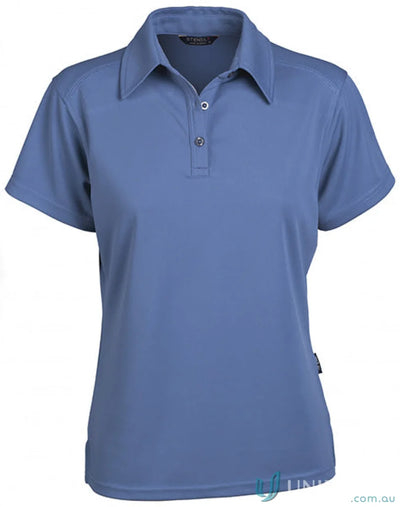 Stencil 1154 Glacier Premium Ladies SS Polo in Blue