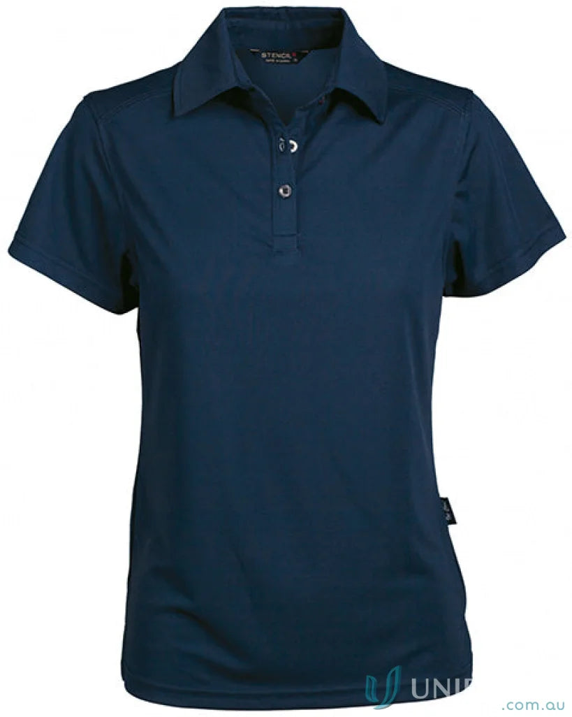 Stencil 1154 Glacier Premium Ladies SS Polo in Blue
