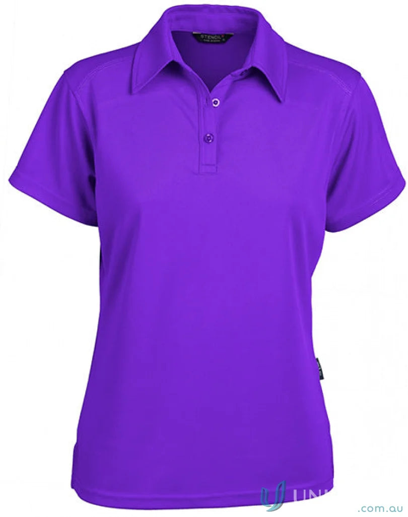 Stencil 1154 Glacier Premium Ladies SS Polo in Purple