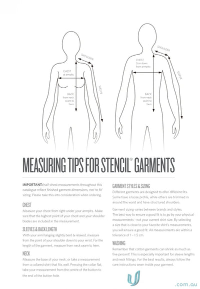Garment measuring guide for Ladies Ice Cool Polo, perfect for uniforms and workwear