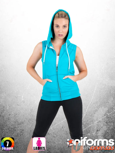Ramo FZ77UN Ladies/Junior Heather Sleeveless Hoodies front product image
