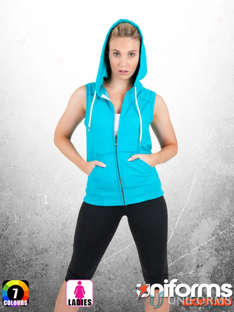 Ramo FZ77UN Ladies/Junior Heather Sleeveless Hoodies front product image