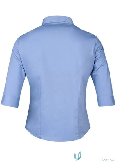 Light blue Mosman three-quarter sleeve workwear shirt for uniforms and casual wear