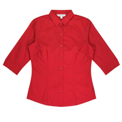 Vibrant red Mosman 3qtr shirt for ladies uniforms workwear