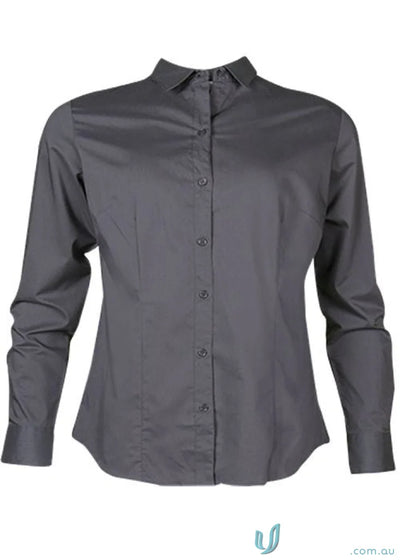Gray Mosman button-down shirt perfect for workwear and uniforms