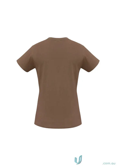 Ladies Newport Tee in plain brown from t10022 biz collection ice short sleeve tee