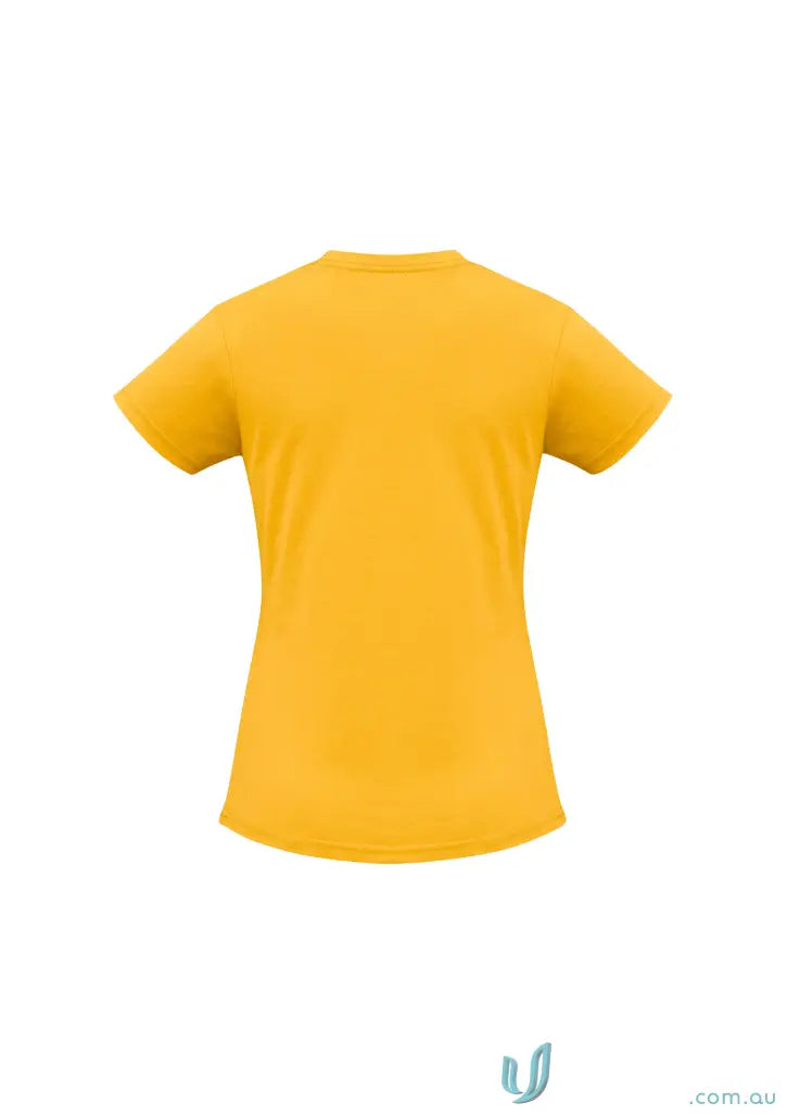 Plain mustard yellow Ladies Newport Tee from t10022 biz collection, ice short sleeve tee