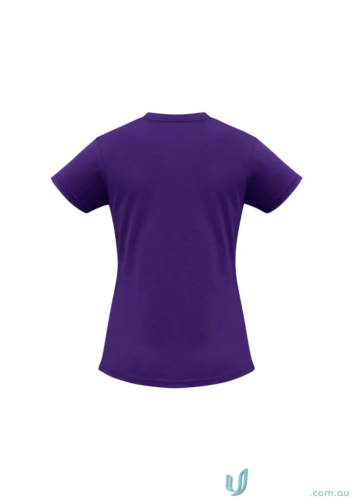 Ladies Newport Tee plain purple t-shirt from t10022 Biz Collection, ice short sleeve tee