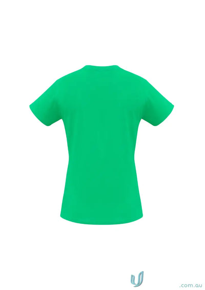 Ladies Newport Tee in green from t10022 biz collection, ice short sleeve tee for ladies