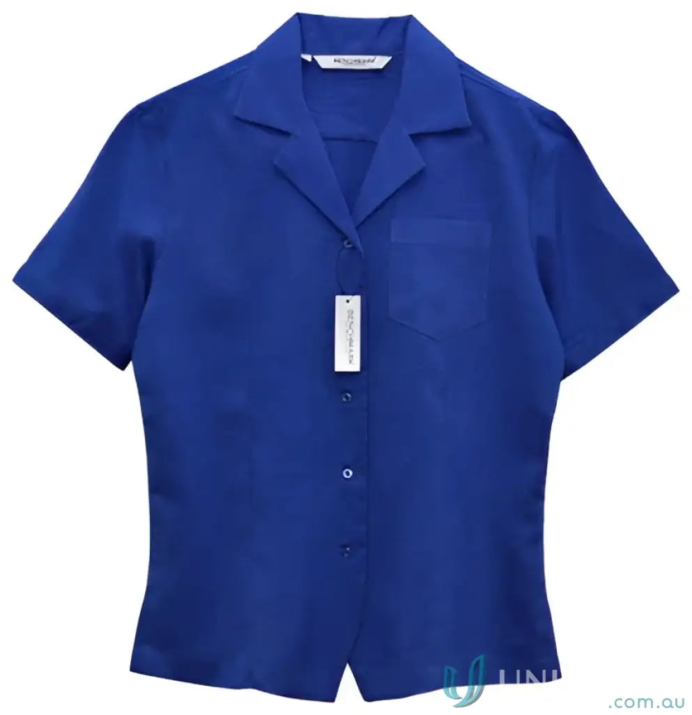 Blue short-sleeved winning spirit ladies overblouse perfect for womens cooldry short style