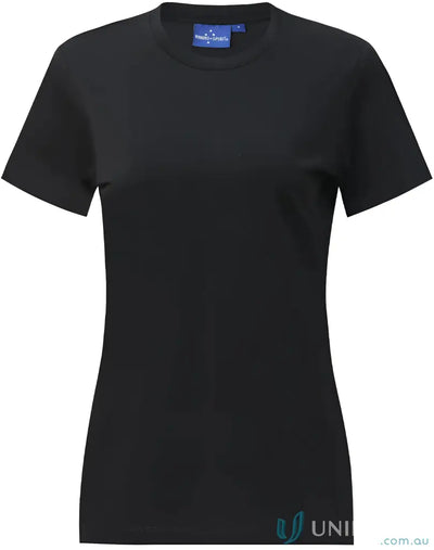 Ladies Premium Mornington T-Shirt in black short sleeve style for a winning spirit ladies look