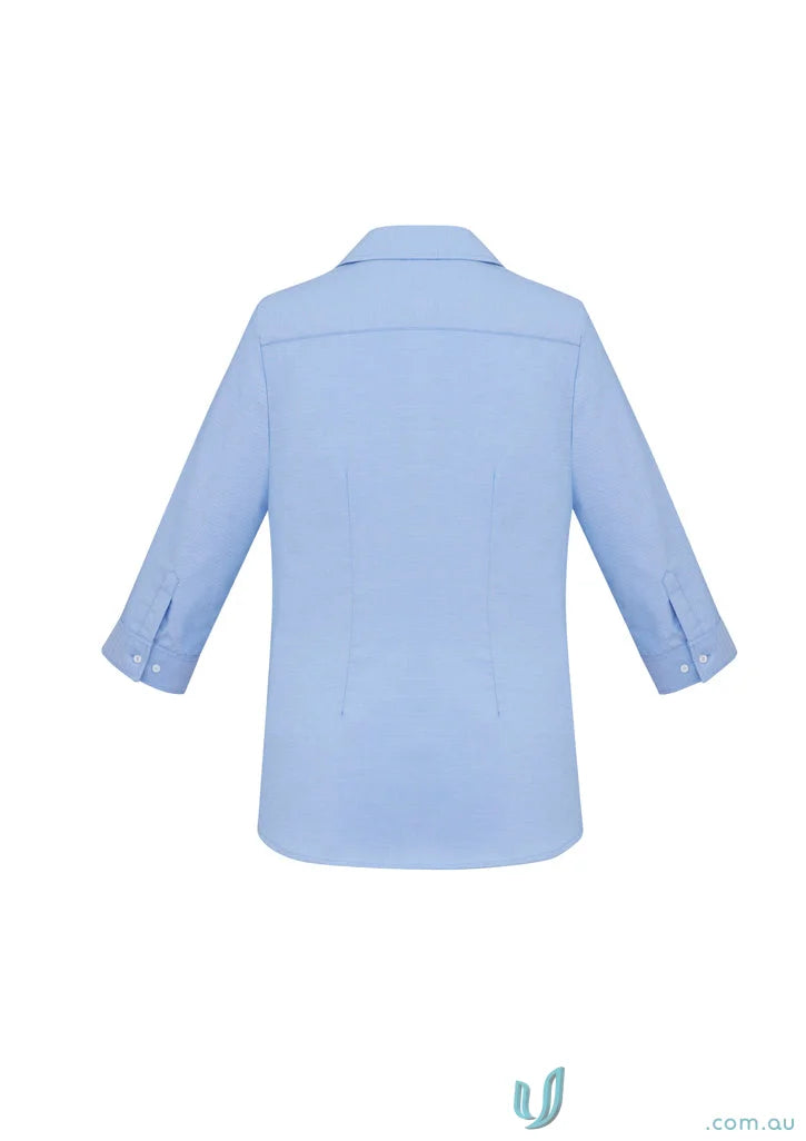 Light blue Ladies Regent Cotton 3Q Shirt from s912lt Biz Collection for women
