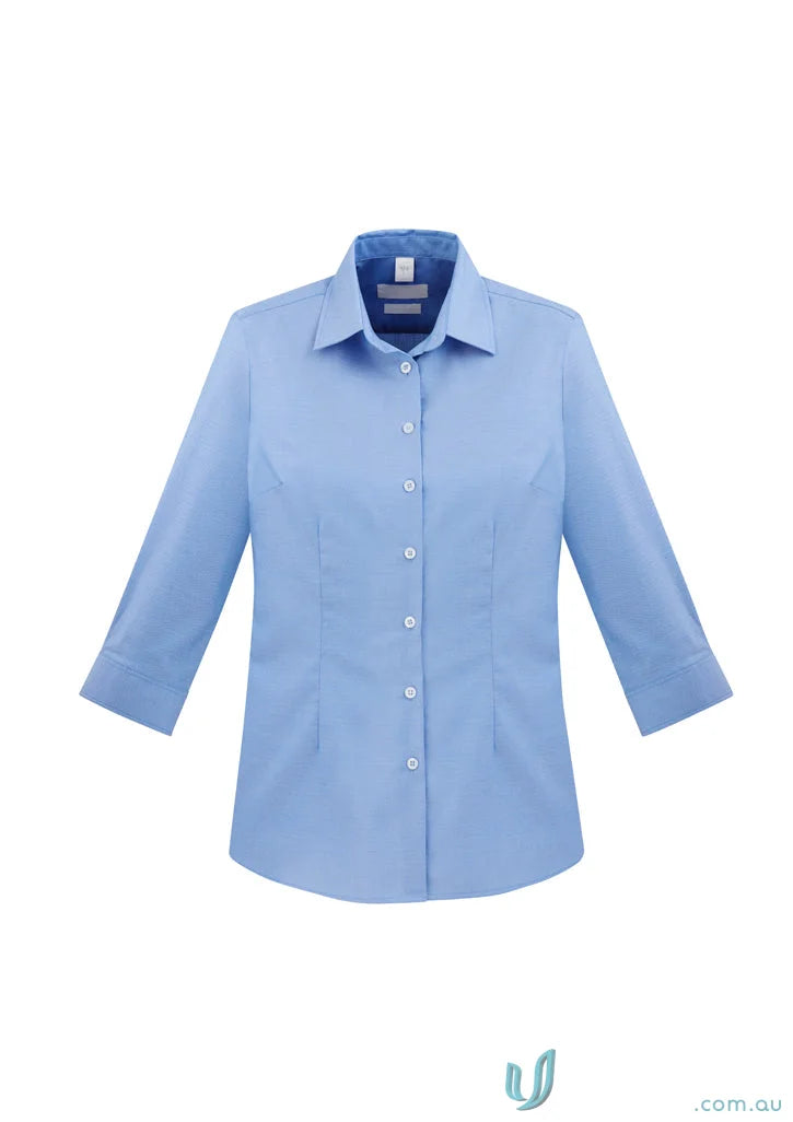 Light blue Ladies Regent Cotton 3Q Shirt from s912lt Biz Collection for women
