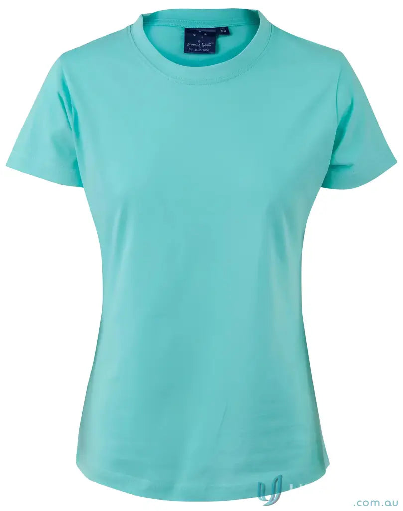 Turquoise Ladies Savvy Tee with winning spirit womens t-shirt, ts38 savvy style