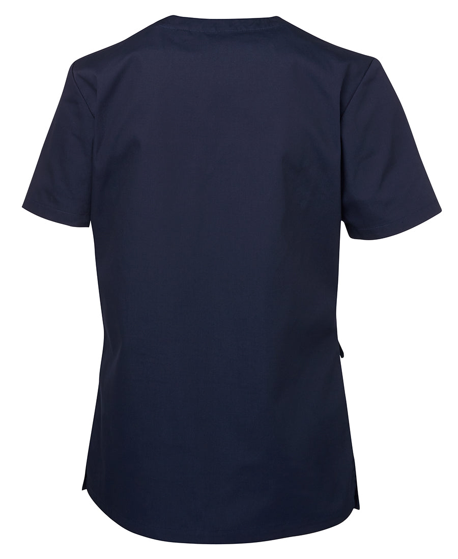 Jb’s ladies scrub top in navy blue with set-in sleeves