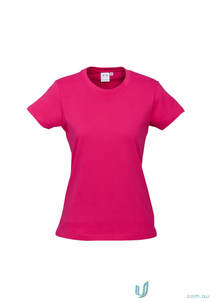 Vibrant pink Ladies Southport Tee ice short sleeve tee from t10022 biz collection