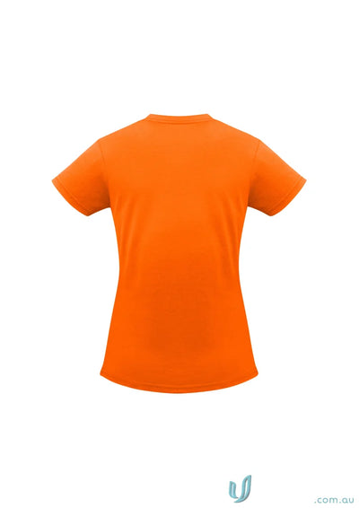 Ladies Southport Tee in plain orange from t10022 Biz Collection, ice short sleeve tee