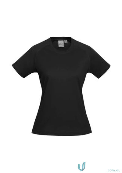 Ladies Sprint BizCool Tee black short-sleeved tee perfect for comfy, stylish uniforms