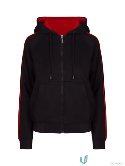 Active Outerwear - Discover the Ultimate Active Outerwear F600UN Ladies Unbrushed Fleece Sweater in Black/Red