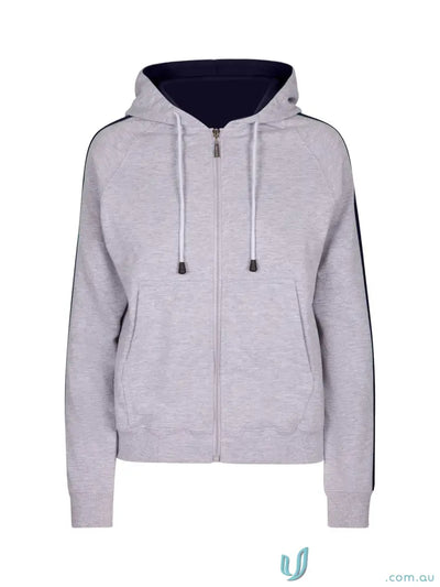 Active Outerwear - Discover the Ultimate Active Outerwear F600UN Ladies Unbrushed Fleece Sweater in Grey Marle/Navy