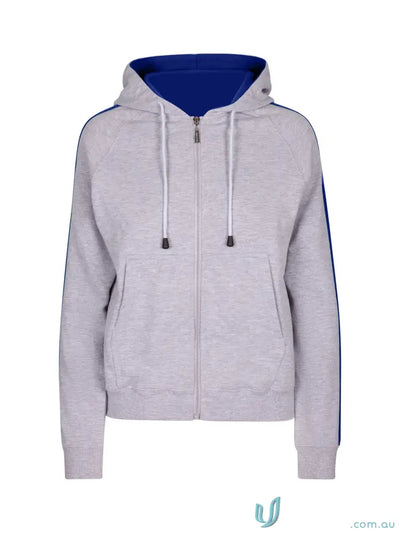 Active Outerwear - Discover the Ultimate Active Outerwear F600UN Ladies Unbrushed Fleece Sweater in Grey/Royal