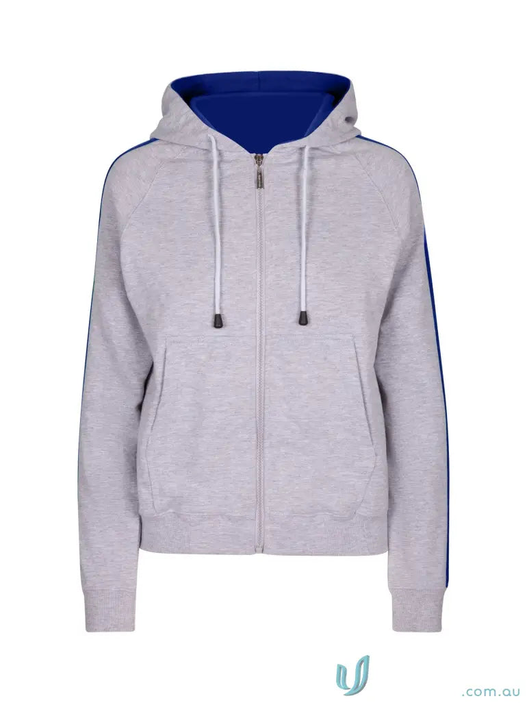 Active Outerwear - Discover the Ultimate Active Outerwear F600UN Ladies Unbrushed Fleece Sweater in Grey/Royal