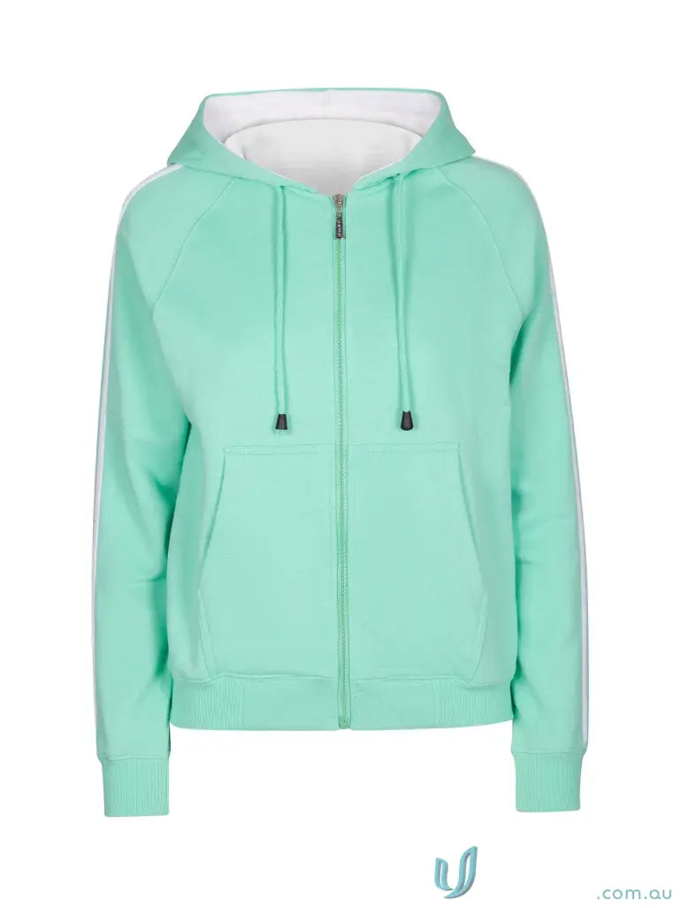 Active Outerwear - Discover the Ultimate Active Outerwear F600UN Ladies Unbrushed Fleece Sweater in Mint/White