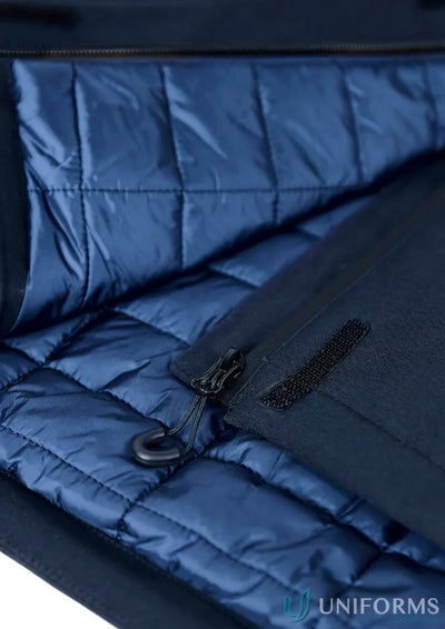 Close-up of Ladies Waterproof Eclipse Jacket’s quilted insulated lining with detachable hood