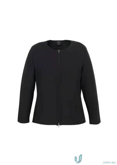 Black zip-up jacket for ladies, perfect zip cardigan for a casual look