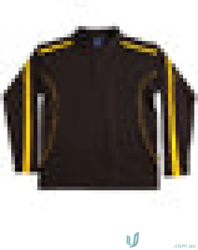 Black long sleeve jacket with yellow stripes from Legend Air L/S Polo, part of dry fashion long sleeve polo range