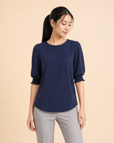 Lola Shirred Cuff Top