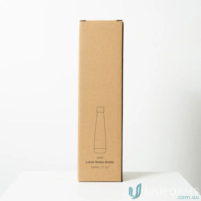 Brown cardboard box for Lotus 500ml stainless steel double-wall water bottle