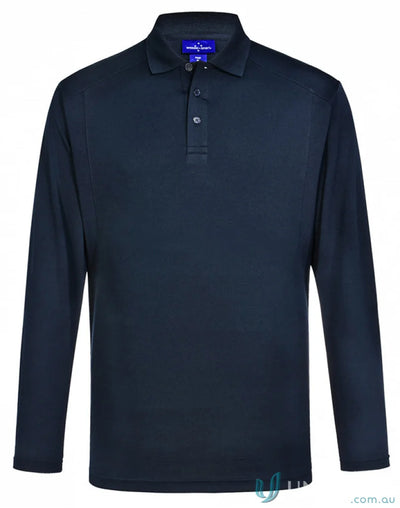 Winning Spirit PS89 Bamboo LS Polo in Navy