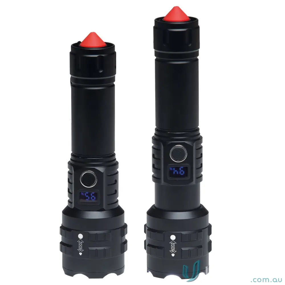 15W LED flashlight IGLPT LuminaPro Torch Highâ€‘Power 15W XHP70 LED Flashlight with Adjustable Zoom