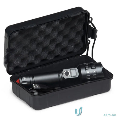 15W LED flashlight IGLPT LuminaPro Torch Highâ€‘Power 15W XHP70 LED Flashlight with Adjustable Zoom