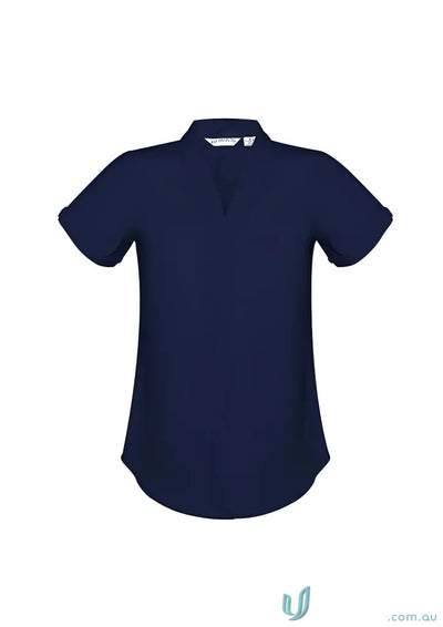 Navy blue Madison SS Blouse from Biz Collection Madison short sleeve shirt for women
