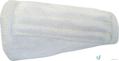 Leather welding sleeve from Maxisafe Reinforced Wrist Guard for workwear and wrist protection