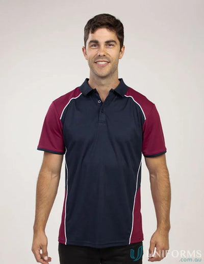 Two-tone McPherson Polo shirt with cooldry moisture management and recycled fibres
