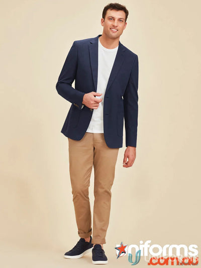 Stylish men’s Arden blazer rbl068m with khaki pants perfect for real estate industries