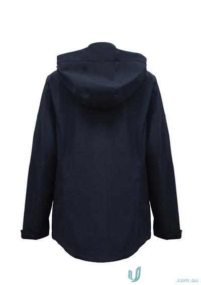 Mens Atlas Jacket with waterproof membrane and hood for outdoor guides in navy blue