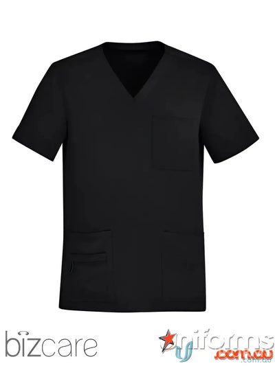 Biz Collection CST945MS Avery V-Neck Scrub Top in black