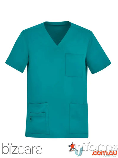 Biz Collection CST945MS Avery V-Neck Scrub Top in teal